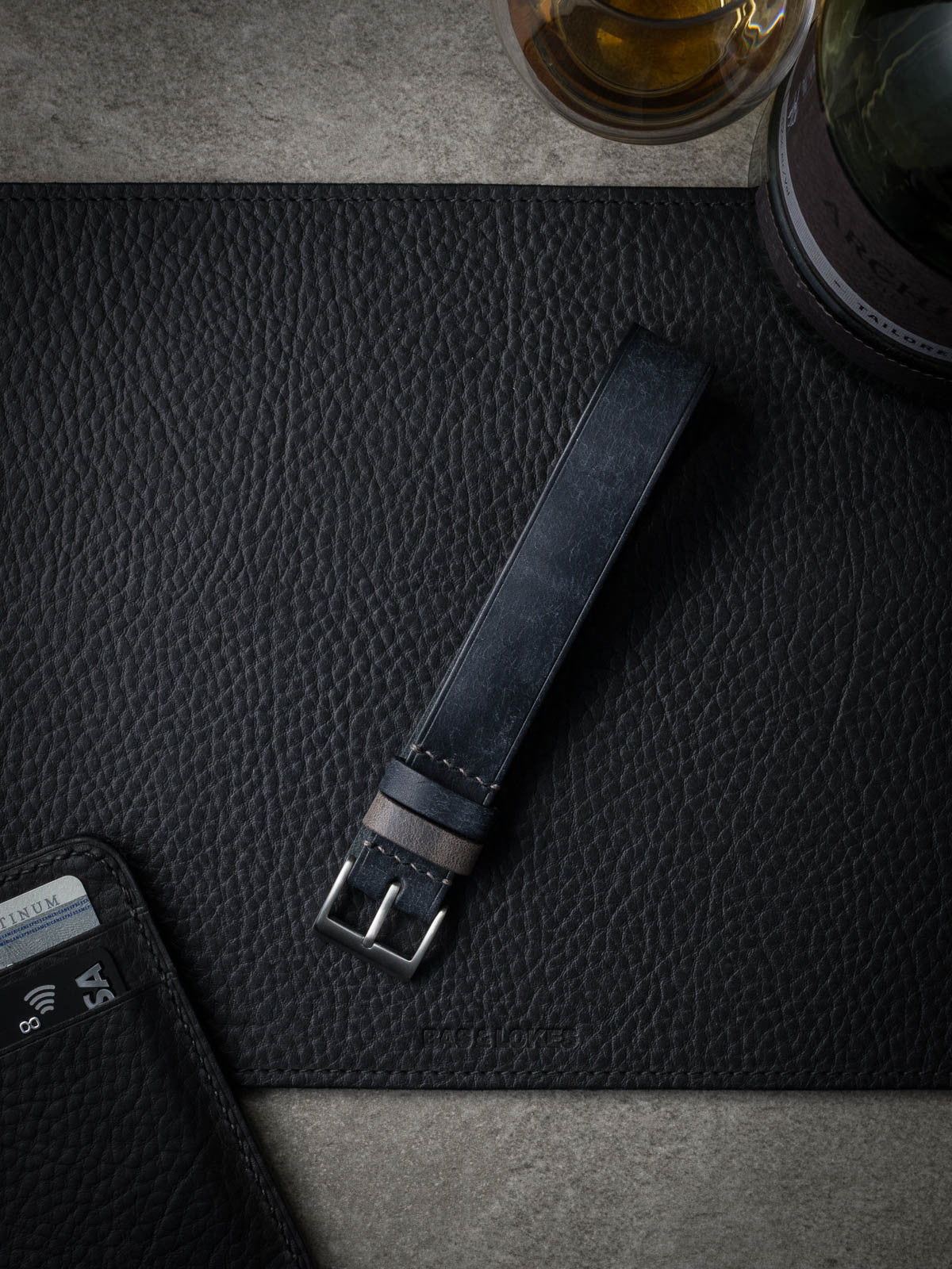 "Gunnar" Marine Blue Single Pass Watch Strap