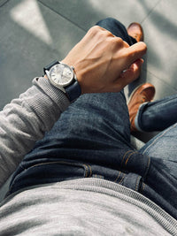 "Gunnar" Marine Blue Single Pass Watch Strap