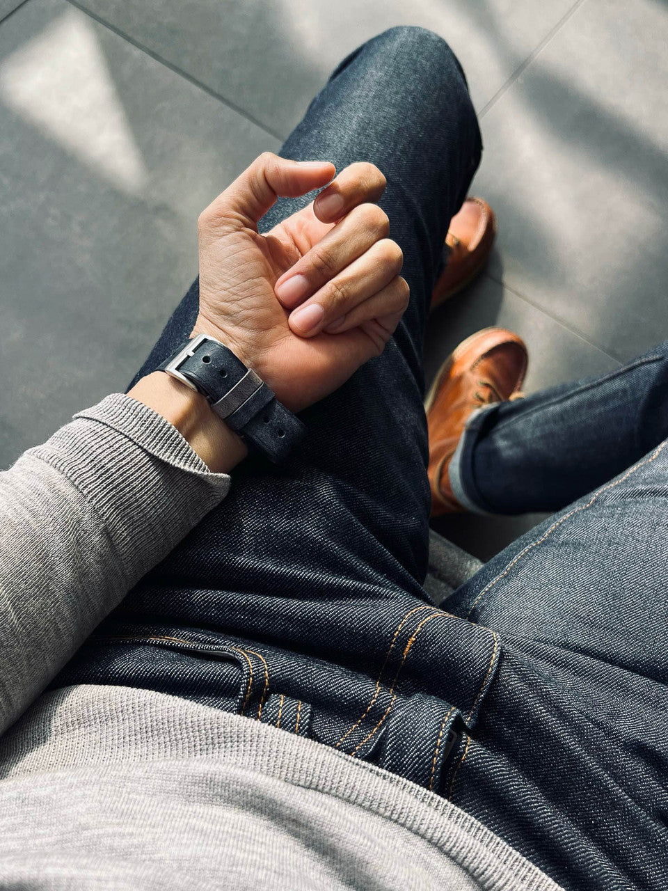 "Gunnar" Marine Blue Single Pass Watch Strap