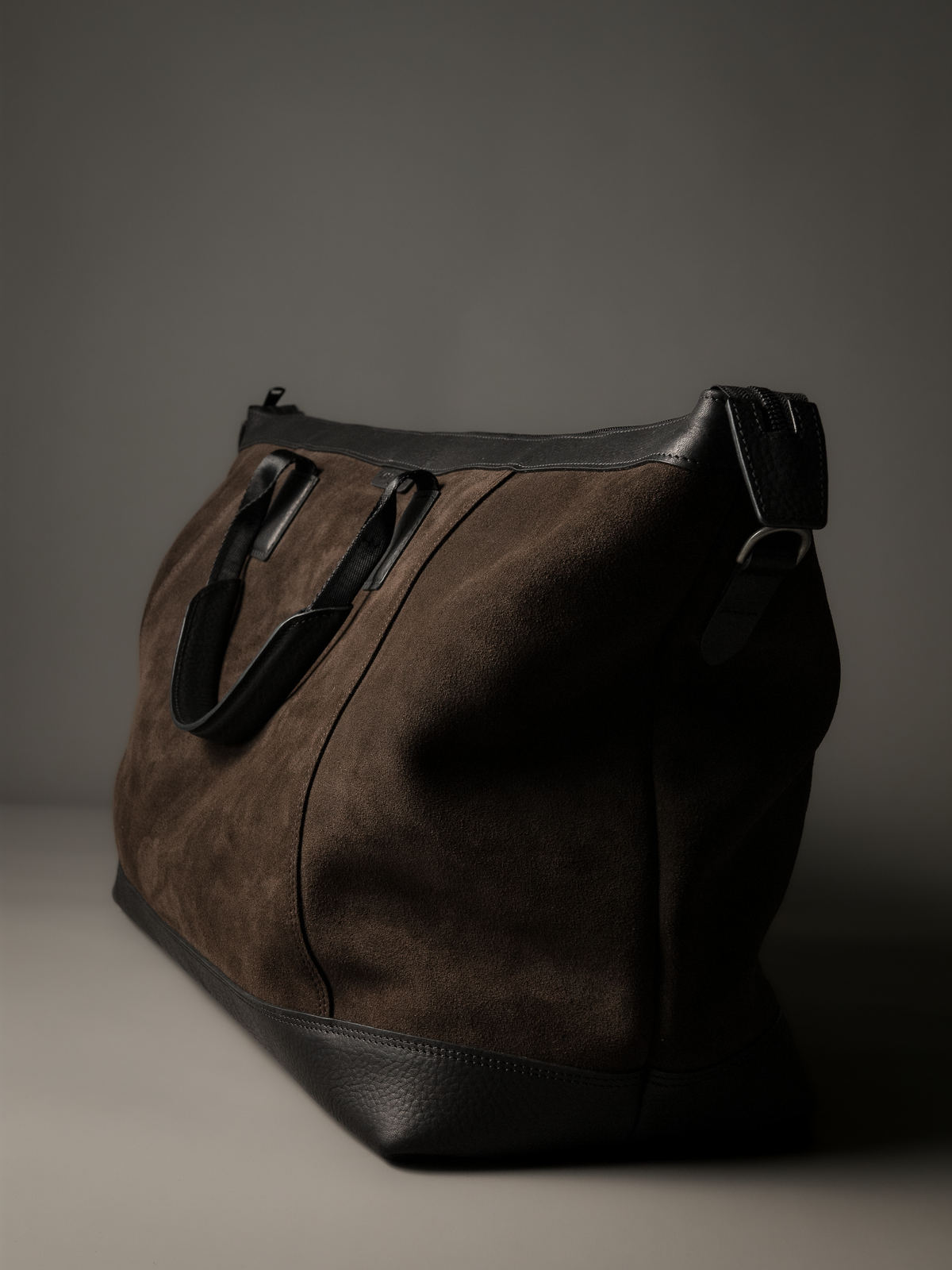 Gramercy Brown Suede Weekender Bag