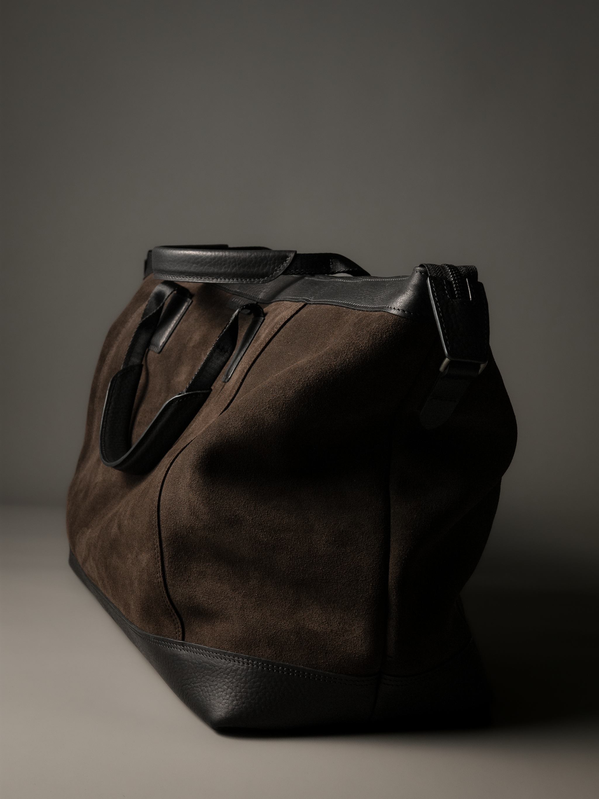 Gramercy Brown Suede Weekender Bag