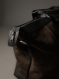 The Gramercy Weekender Bag - Brown Suede