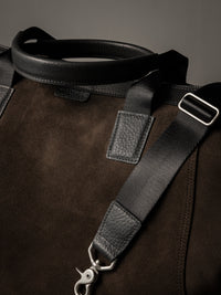 The Gramercy Weekender Bag - Brown Suede