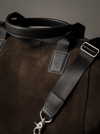 Gramercy Brown Suede Weekender Bag