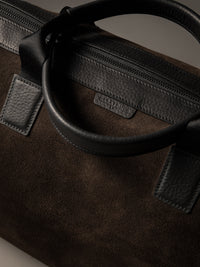 The Gramercy Weekender Bag - Brown Suede