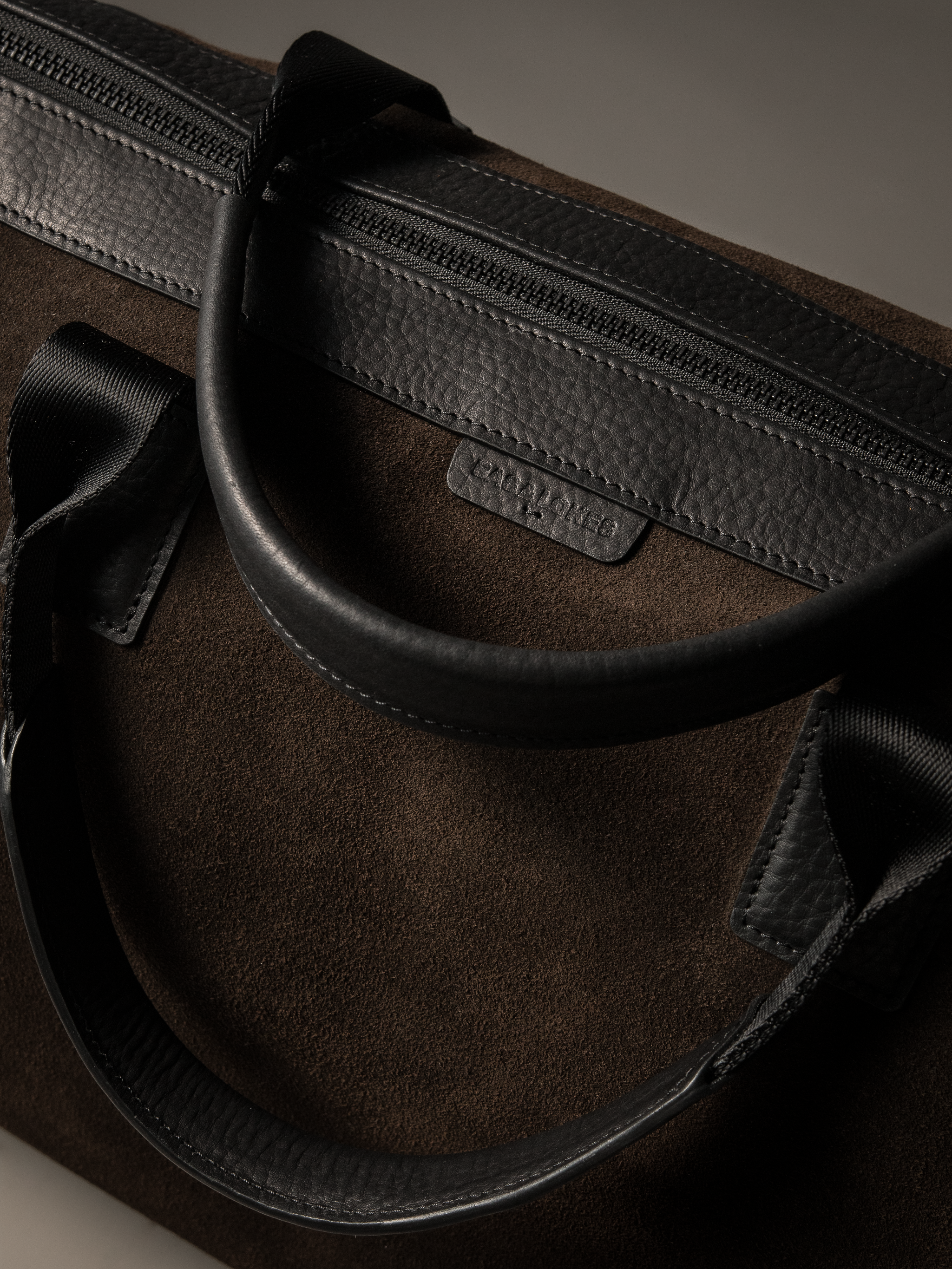 Gramercy Brown Suede Weekender Bag