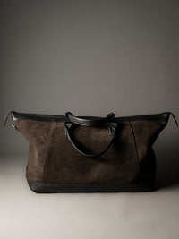 The Gramercy Weekender Bag - Brown Suede