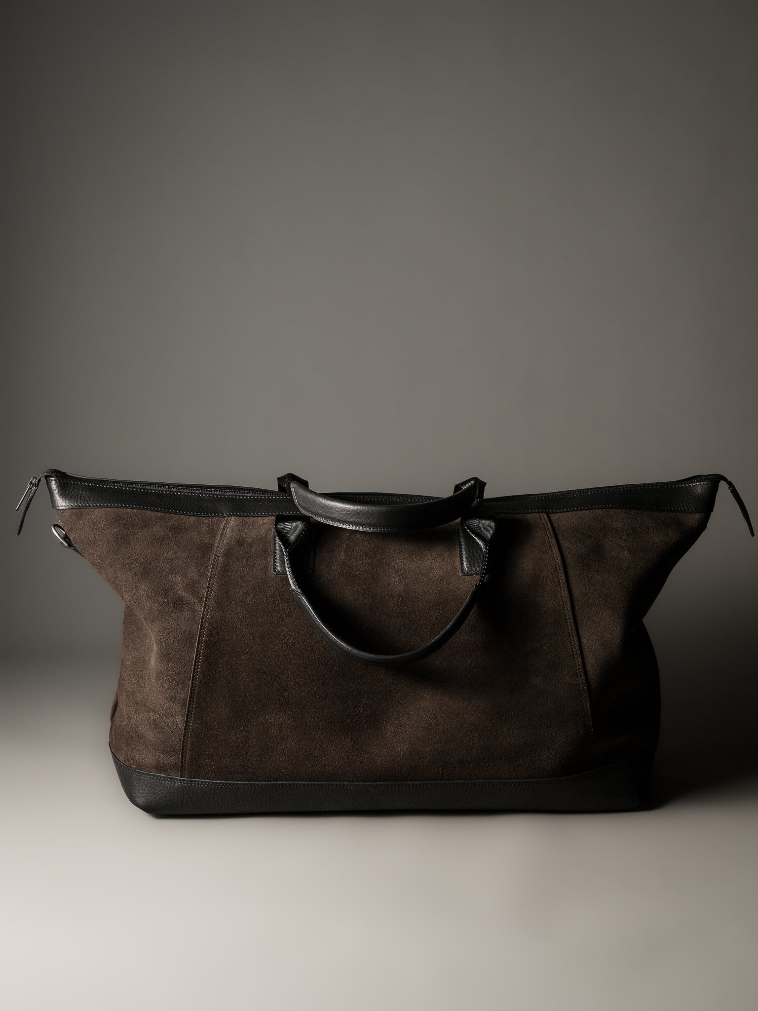 The Gramercy Weekender Bag - Brown Suede