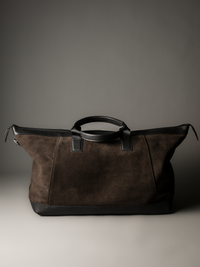 Gramercy Brown Suede Weekender Bag