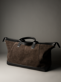 Gramercy Brown Suede Weekender Bag