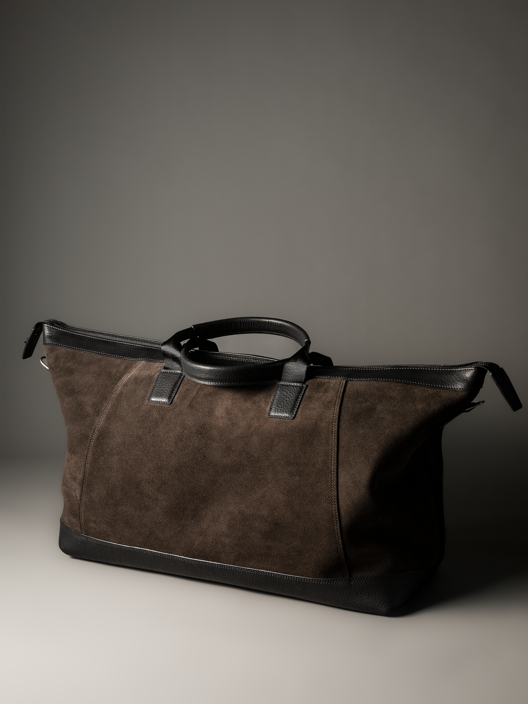 Gramercy Brown Suede Weekender Bag