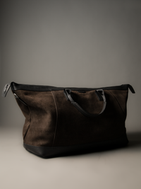 Gramercy Brown Suede Weekender Bag