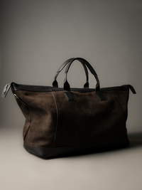 Gramercy Brown Suede Weekender Bag