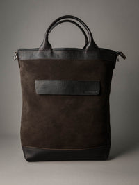 Lennox Tote Bag - Brown Suede