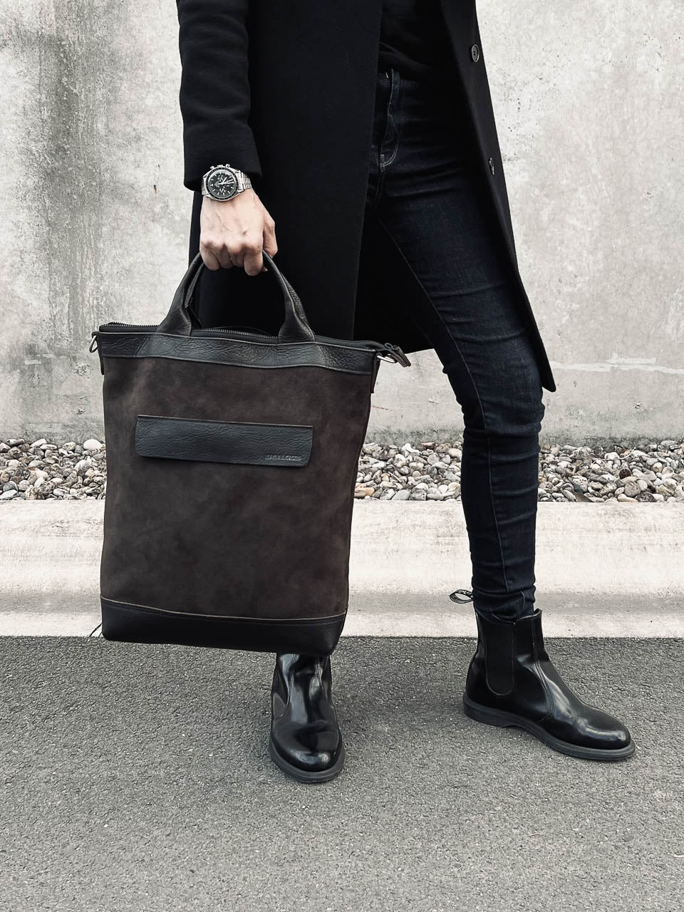 Lennox Tote Bag - Brown Suede