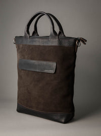 Lennox Tote Bag - Brown Suede