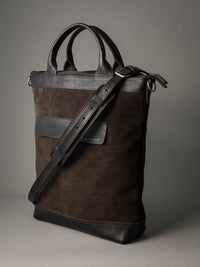 Lennox Tote Bag - Brown Suede