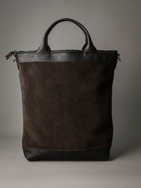Lennox Tote Bag - Brown Suede