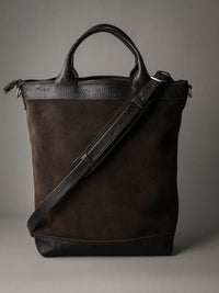 Lennox Tote Bag - Brown Suede