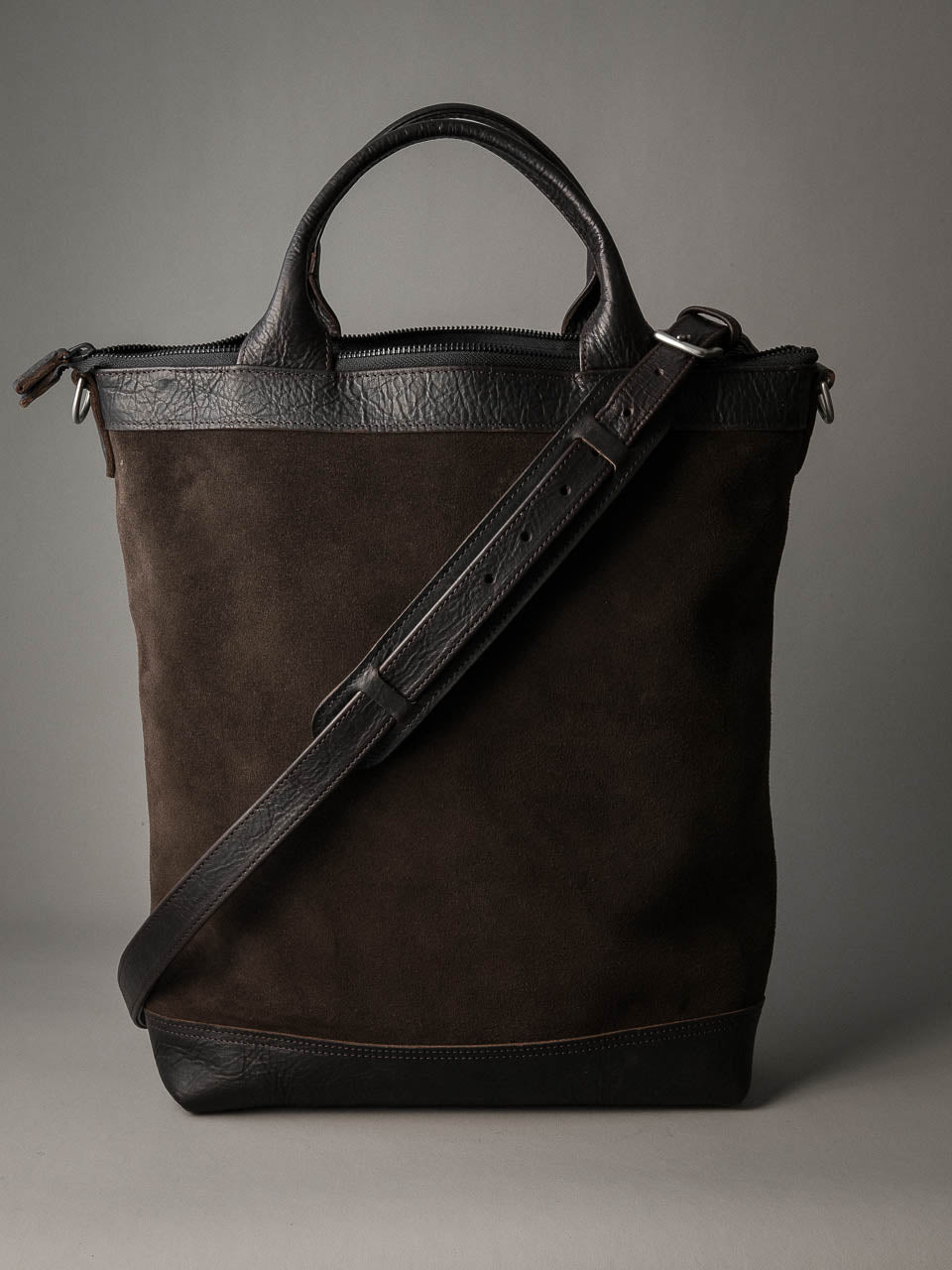 Lennox Tote Bag - Brown Suede