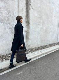 Lennox Tote Bag - Brown Suede