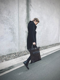 Lennox Tote Bag - Brown Suede