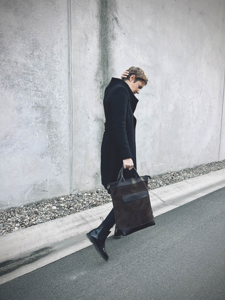 Lennox Tote Bag - Brown Suede