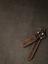 "Bryce" Rugged Brown Leather Watch Strap