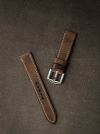"Bryce" Rugged Brown Leather Watch Strap