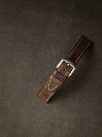 "Bryce" Rugged Brown Leather Watch Strap