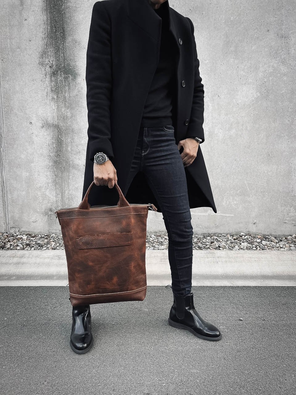 Lennox Tote Bag - Burgundy Leather