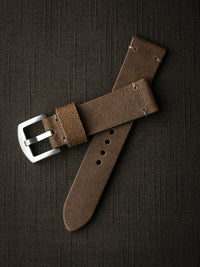 "Cairo" Medium Brown Suede Watch Strap