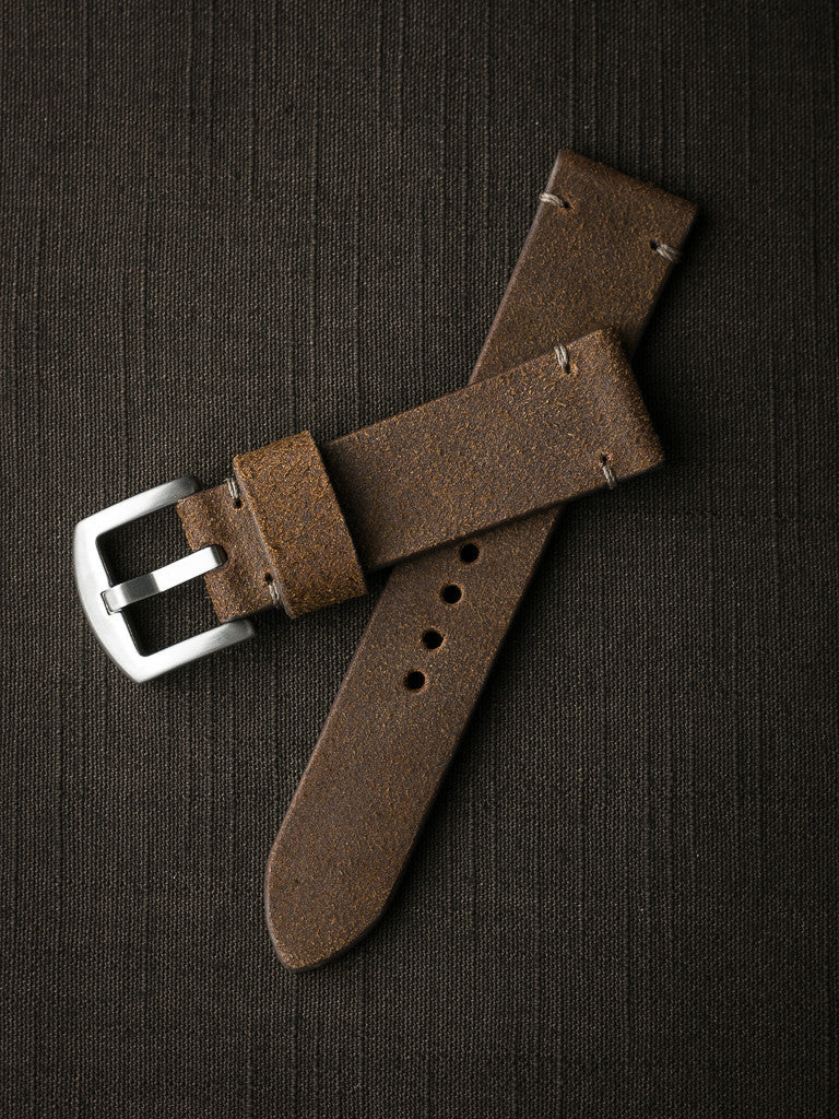 "Cairo" Medium Brown Suede Watch Strap
