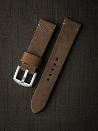 "Cairo" Medium Brown Suede Watch Strap