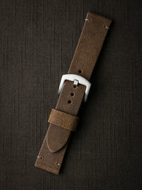 "Cairo" Medium Brown Suede Watch Strap