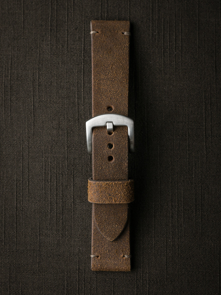 "Cairo" Medium Brown Suede Watch Strap