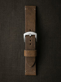 "Cairo" Medium Brown Suede Watch Strap