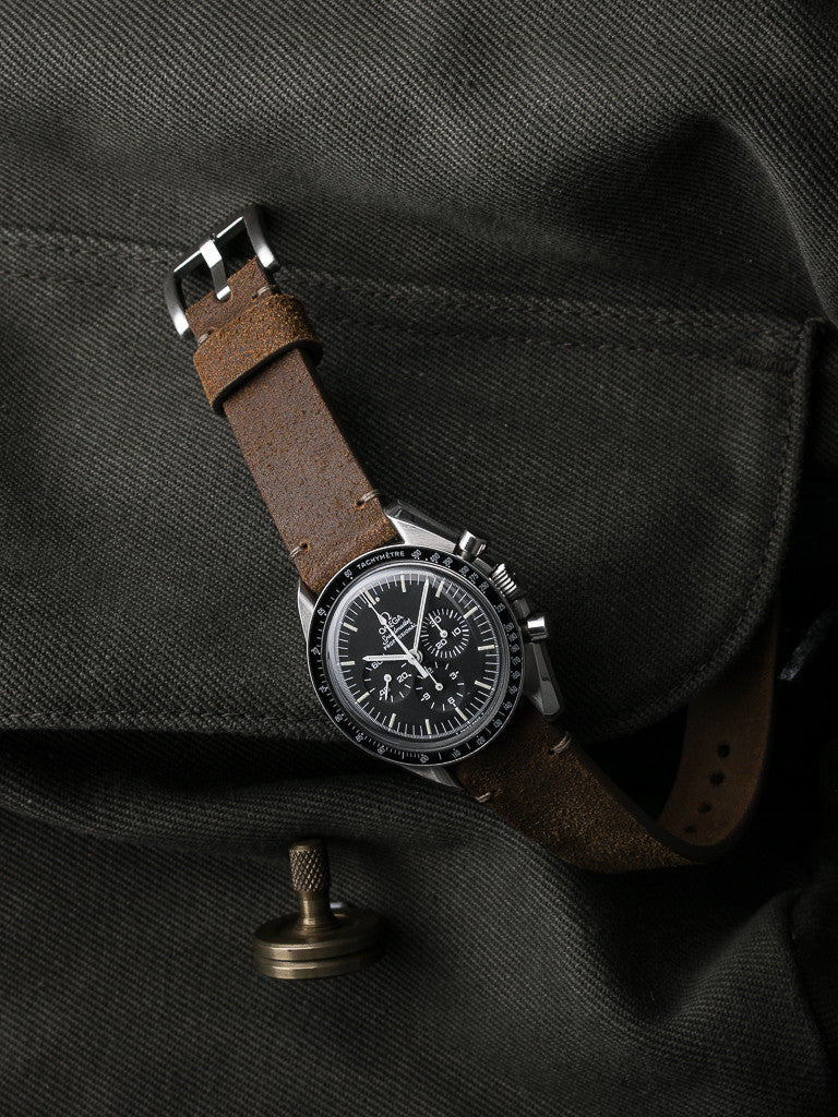"Cairo" Medium Brown Suede Watch Strap