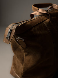 The  Gramercy Weekender Bag - Camel Tan Suede