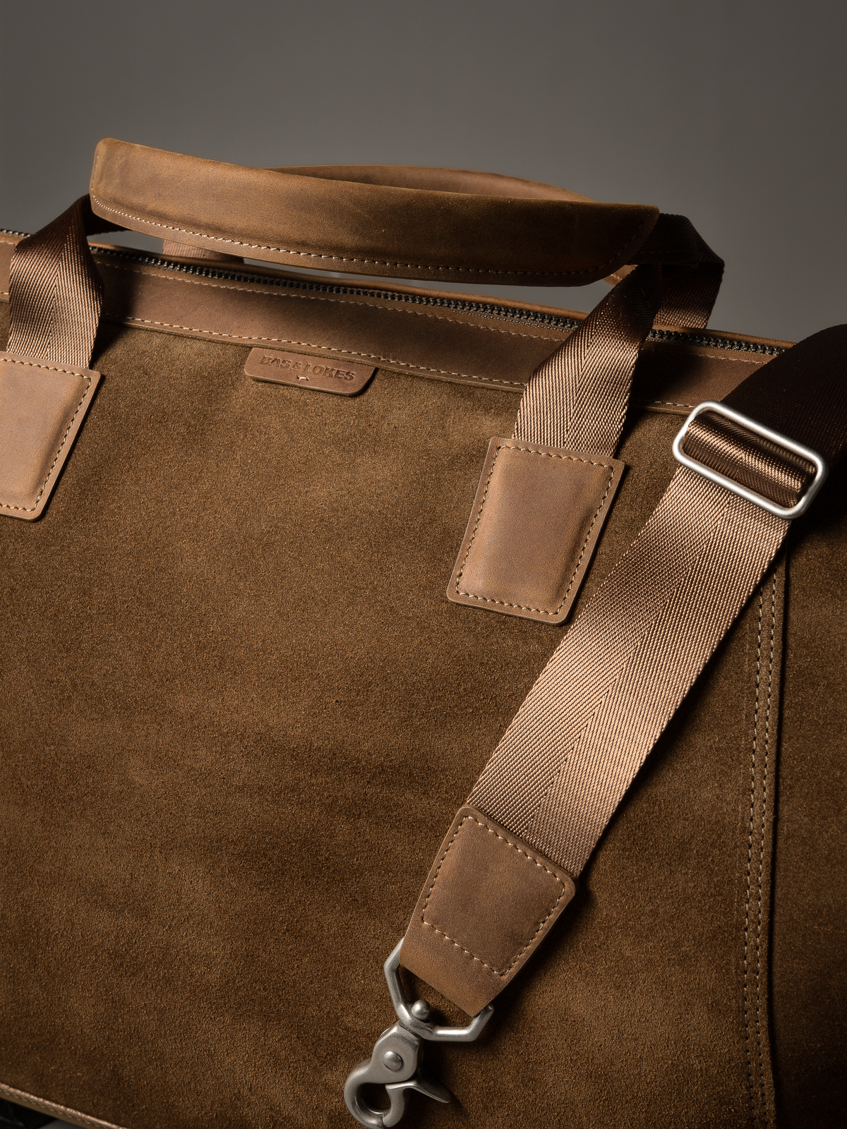 Gramercy Camel Tan Suede Weekender Bag