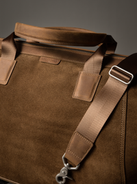 Gramercy Camel Tan Suede Weekender Bag