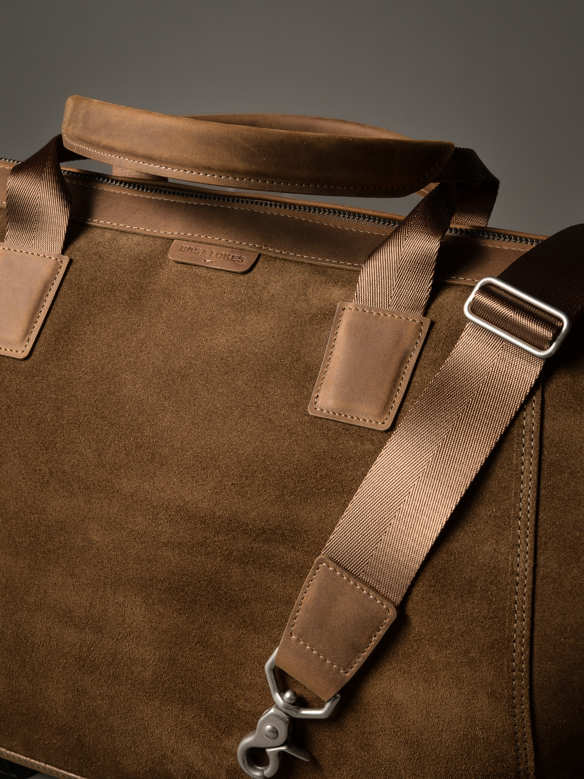 Gramercy Camel Tan Suede Weekender Bag