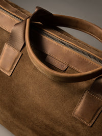 The  Gramercy Weekender Bag - Camel Tan Suede