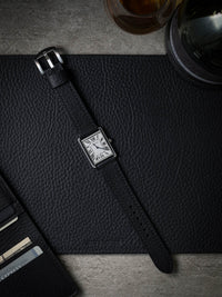 "Dane" Black Leather Watch Strap