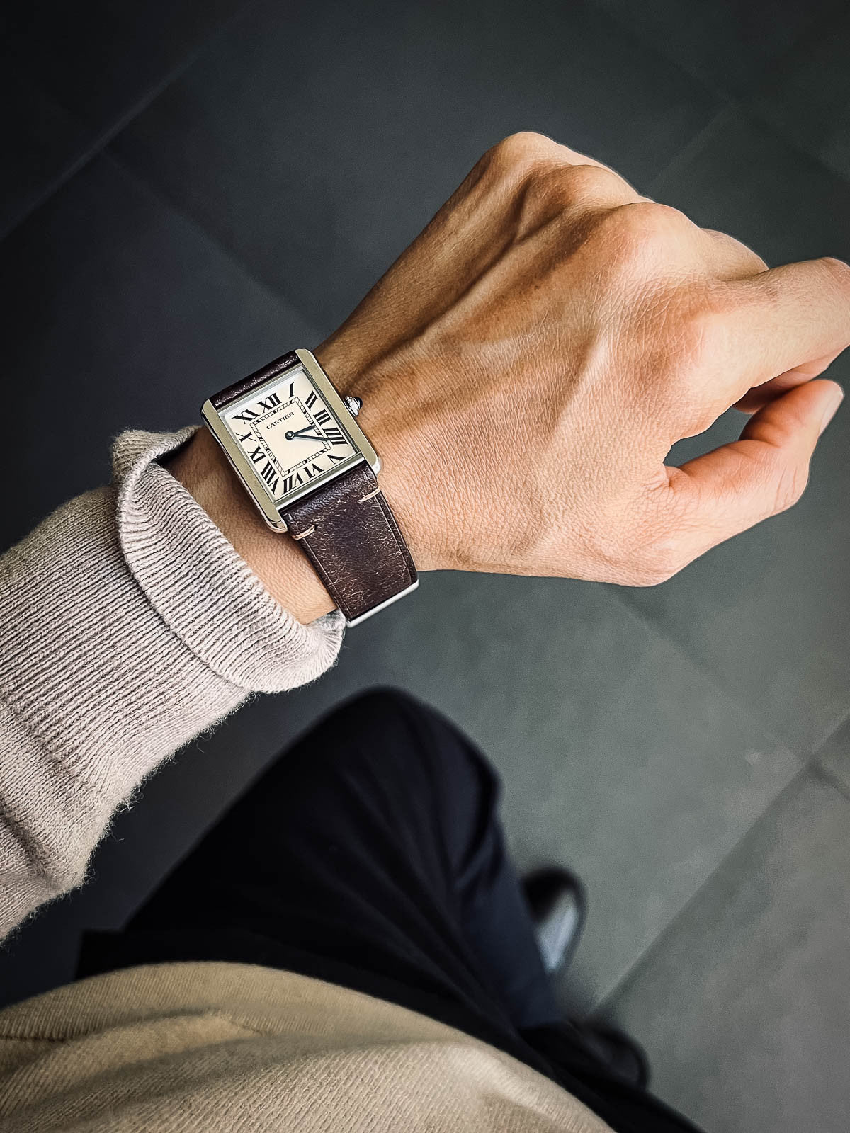 "Bill" Vintage Brown Leather Watch Strap