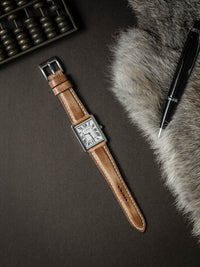 "Underwood" Natural Vintage Padded Leather Watch Strap