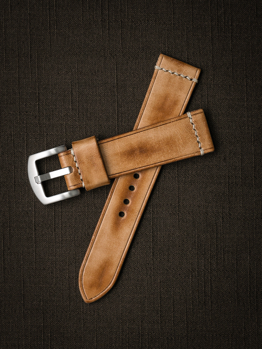 "Copeland" Natural Vintage Leather Watch Strap