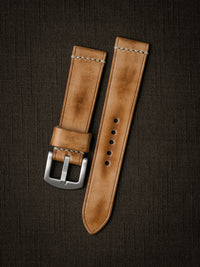 "Copeland" Natural Vintage Leather Watch Strap