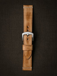 "Copeland" Natural Vintage Leather Watch Strap