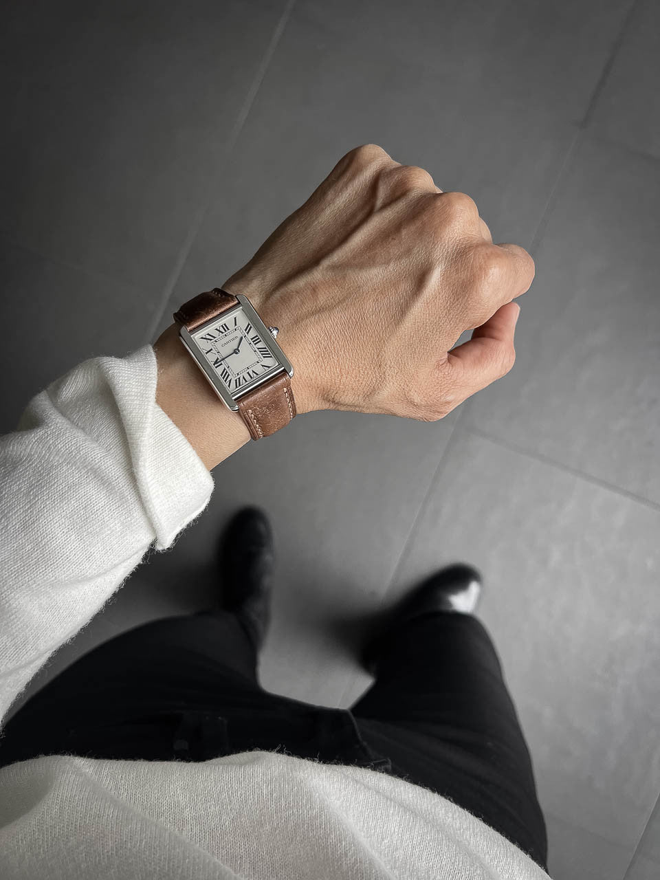 "Cubano" Havana Tan Padded Leather Watch Strap